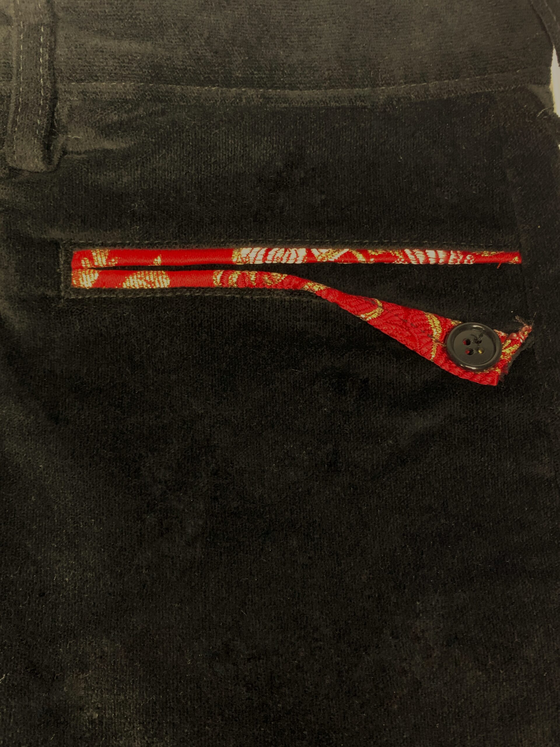 Pantalone sardo da donna in velluto - immagine 6