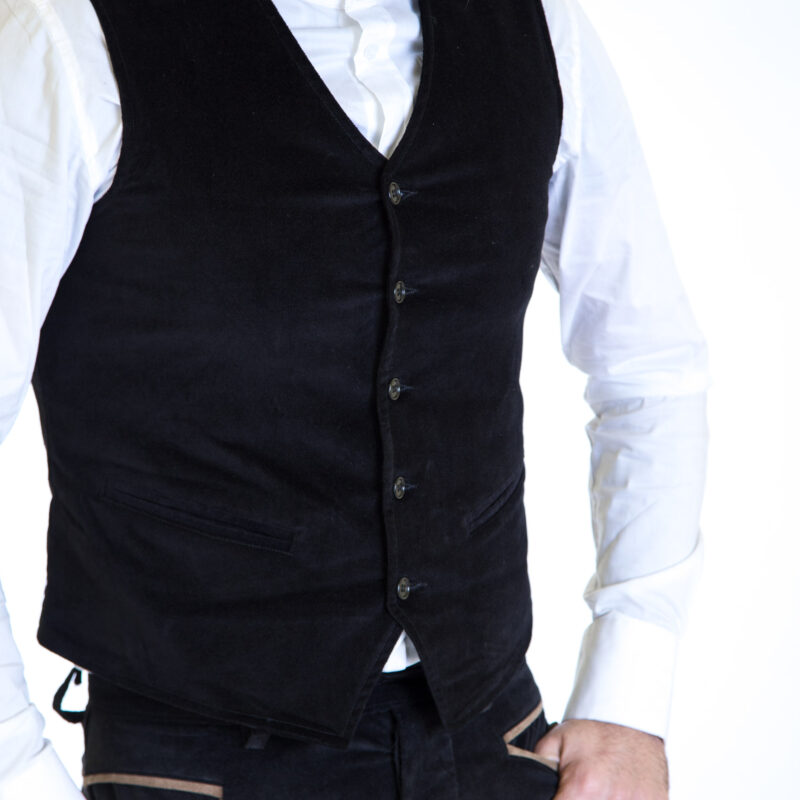 gilet-sardo-velluto-liscio-nero