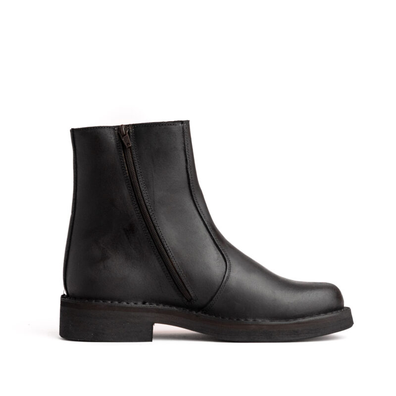 Stivaletti in pelle con cerniera