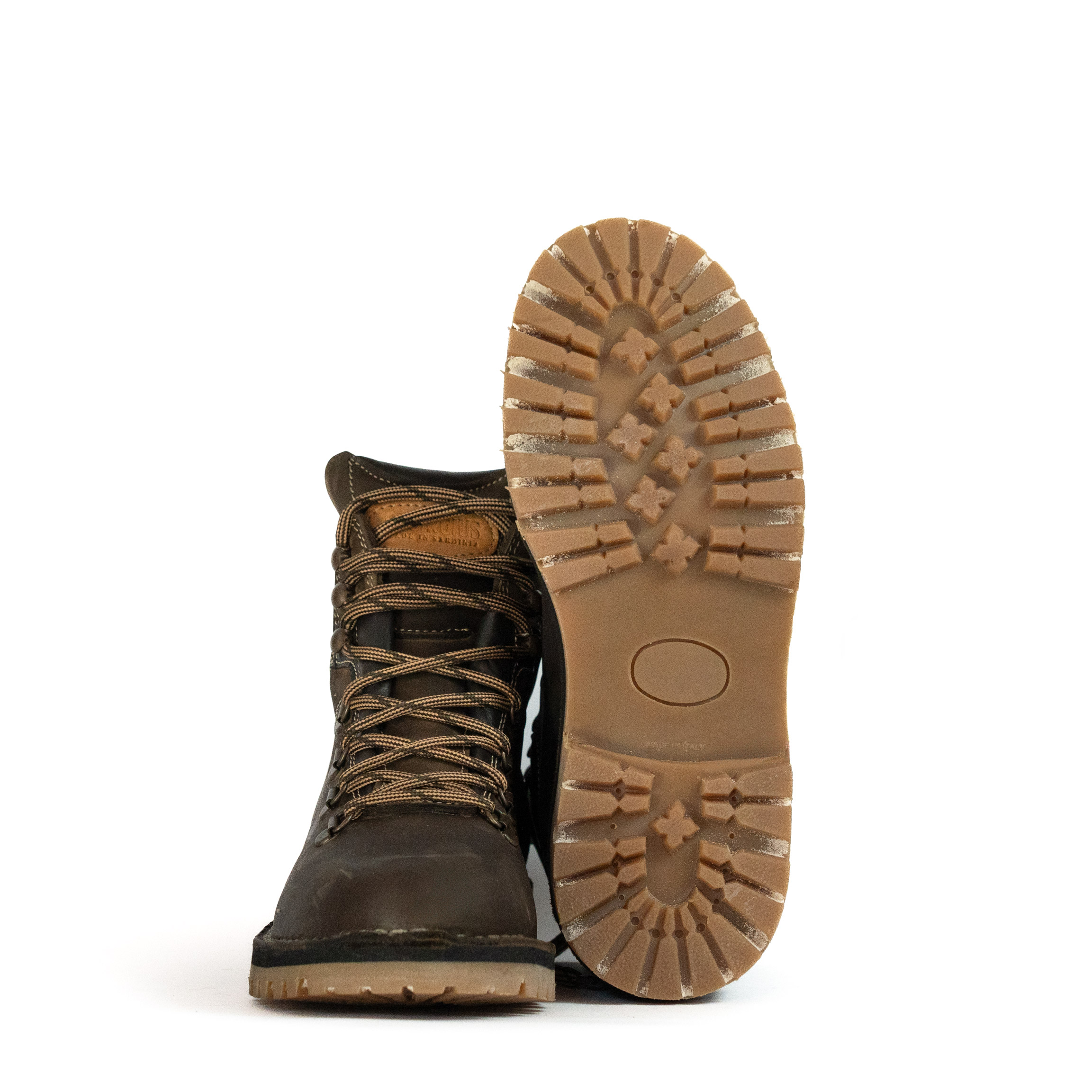 Scarpone da trekking marrone suola miele - immagine 3