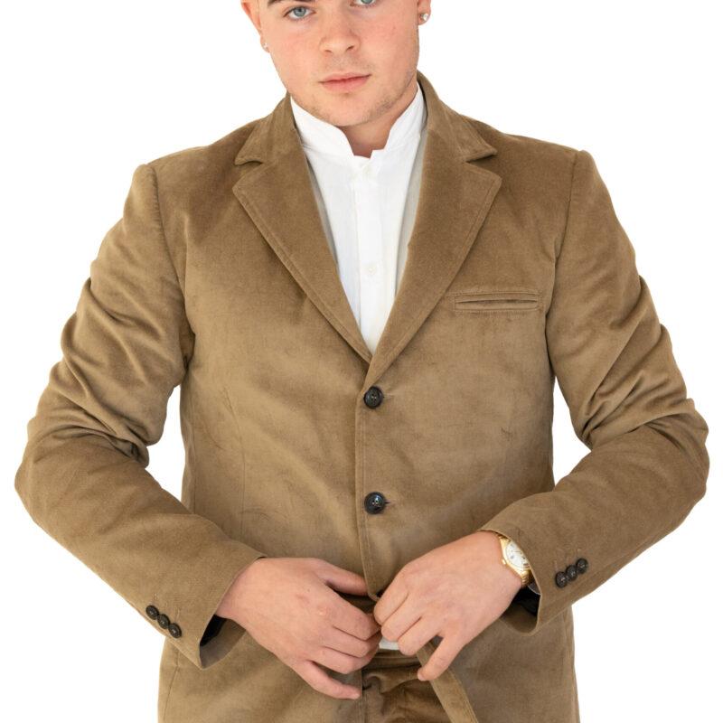 Giacca sarda in velluto beige